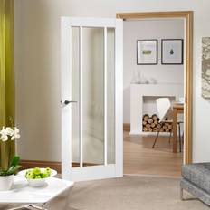 XL Joinery Glazed White Primed Worcester Interior Door (x)
