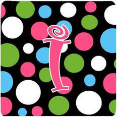 Pink Coasters CoolCookware Monogram Polkadots And Pink Foam Set Coaster