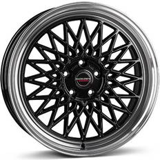 4/100 Bilfälgar Borbet B Black Rim Polished 7.0x17 4/100 ET38 B64.0