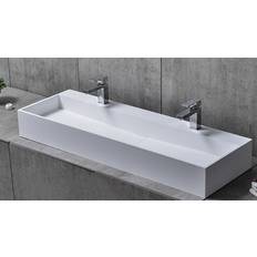 Fregadero doble Lavabos de baño Bernstein Lavabo De Encimera O Suspendido TWG07 120 x 40 x 15 cm