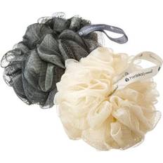 Hydrea London Bath Sponges Hydrea London Shower Puffs Pack of 2 Exfoliating Body Scrubber Cleansing Shower
