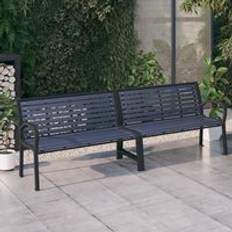 Black Garden Benches BERKFIELD HOME Twin Garden Bench