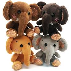 Brown Keychains Anvazise Mini Elephant Plush Stuffed Doll Keychain Key Chain