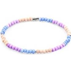 Multicoloured Bracelets Anchor & Crew Sophia Silver and Glass SKINNY Bracelet Multi 19cm