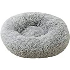 Zocis rund hundbädd, fluffig mysig fuskpäls, husdjurssäng, gosig kennel, munk, hundbädd