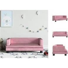 Barnsoffa Rosa 80x45x30 cm Sammet