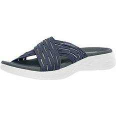 Skechers Slides Skechers womens go Run 600 Sunrise Slide Sandal, Navy