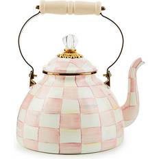 Mackenzie-Childs Rosy Check Tea Kettle 3 Quart