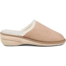 Cotton/Textile - Women Slippers Pavers Wedge Sole - Beige