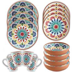 Purely Home 4 Rio Medallion Outdoor/Camping/Picnic Dinner Set