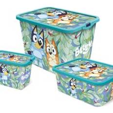 Set of 3 Storage Boxes Multicoloured