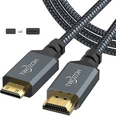 Cables Twozoh Mini HDMI to HDMI Cable 2M 4K 60Hz