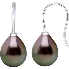 Natural Earrings Diadema Diadema Womens Earrings Silver and Real Tahitian Pearls Natural One