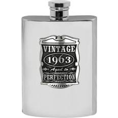 Hip Flasks English Pewter 60th Birthday Anniversary Gift Hip Flask