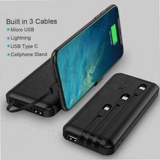 900000mAh Power Bank Charger Battery USB Mobile Phone Built in 3 Cable