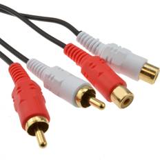 Cables Kenable RCA Phono Twin to Sockets EXTENSION Lead GOLD