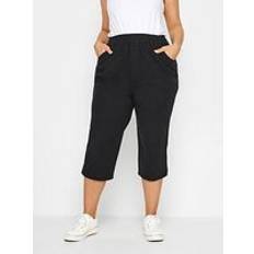 Yours Elasticated Cropped Black