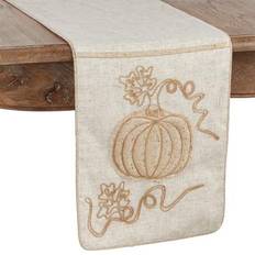 Saro Lifestyle Jute Runner Pumpkin Tablecloth