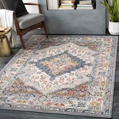 Machine Woven Blue Brown Grey Indoor Rug 80 x 150 cm