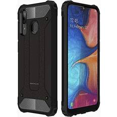 TechGear Galaxy A20e Case [Tough Armoured] ShockProof Dual-Layer Protective Heavy Duty Tough Cover Designed For Samsung Galaxy A20e Black