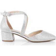 Paradox London Francis Wide Fit Glitter Block Heel Court Shoes