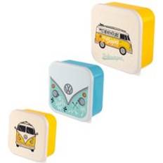 Yellow Food Containers Puckator Lunch Boxes Set 3 T1 Food Container