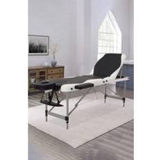 Folding Beauty Spa Bed Portable Adjustable Massage Bed Black Size
