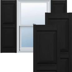 Windows Ekena Millwork 12 Lifetime 2 Equal Raised Panel Vinyl Standard Pair Window Shutter Height 41"