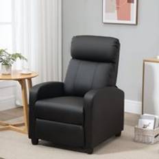 Homcom Recliner PU Leather Massage Armcair Black