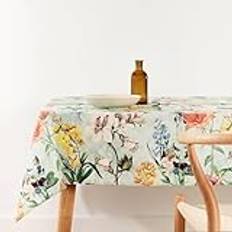 Hemtextil Belum Ljusgrön Blommig Duk 100 x 155 cm Bordsduk Grön