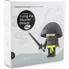 8 GB Memory Cards & USB Flash Drives Bone Bone Collection USB Type-A 2.0 Flash Drive 8 GB Kung Fu Master Black DR12021B
