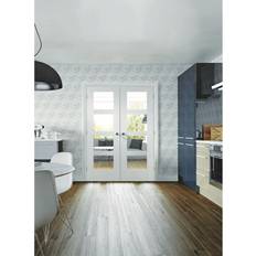 Doors XL Joinery Glazed White Primed Shaker 4 Interior Door (x198.1cm)