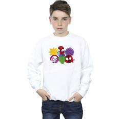 Marvel Sweatshirts Barnkläder Marvel Spidey And His Amazing Friends Faces Sweatshirt White 12-13 Years