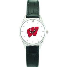 Watches Jardine Silver Wisconsin Badgers with Leather Band