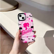 Zhike iPhone 12Pro Bilayer Pink Barbie Case Cover for iPhone Transparent Anti Drop Phone Case