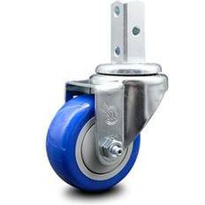 DIY Accessories Service Caster 3 Inch Blue Polyurethane Wheel Swivel 3/4 Inch Square SCC