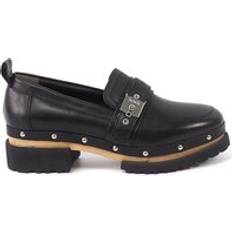 Scholl 'Kerry' Black Leather Chunky Loafer