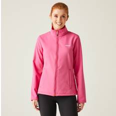 Pink - Softshell Jacket Jackets Regatta Women's Water Repellent Connie V Softshell Walking Jacket Flamingo Pink Satsuma