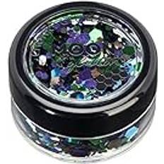 Makeup Smiffys Mystiker grovkornig glitter från Moon Glitter – 100 % kosmetiskt glitter för ansikte, kropp, naglar, hår och läppar – 3 g – galax