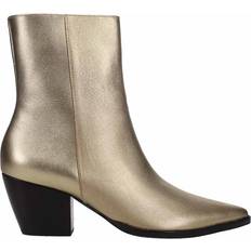 Gold Ankle Boots Matisse Caty Metallic Pointed Toe Cowboy Booties