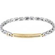 Crystal - Men Bracelets Maserati Two Tone Steel Bracelet With Crystals - JM224AVD42