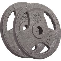 RIP X 2 15 kg Pair Olympic Weight Plates 2" Cast Iron 3 1.25-20KG Body Building