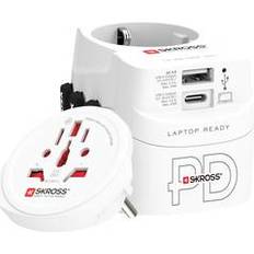 Skross 1.302474 Reiseadapter Pro Light USB AC45PD World