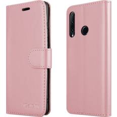 Multicoloured Wallet Cases iCatchy Rose Gold For Huawei Honor 20e Leather Wallet Case Multicoloured