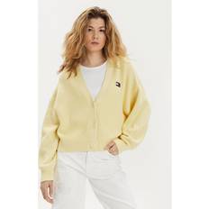 Tommy Hilfiger Dam Koftor Tommy Hilfiger Essential Badge Relaxed Cardigan LEMON ZEST