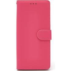 Nu iPhone 13 mini, Pink Premium Litchi Style Leather Wallet Book Case Cover Card Holder For iPhone 13 Series