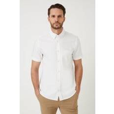 Burton White Short Sleeve Oxford Shirt
