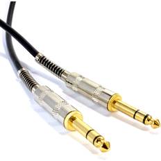 Cables Kenable GOLD Stereo Balanced Jack 6.35mm METAL Plugs Lead Black