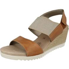 Remonte Slippers & Sandals Remonte UK 6.5, Brown Combination Brown Ladies Remonte Wedge Heeled Sandals D3458