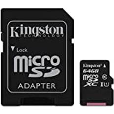 Memory Cards & USB Flash Drives Kingston 64 GB klass-10 Micro SDXC minneskort LG K4,K8,K10, LG G7 THINQ,G6,Q6,V30, LG G2 Mini, L40, L70, L90, G3, Lucid 3,G Pro 2, JOY, LEON, SPIRIT, MAGNA, AKA